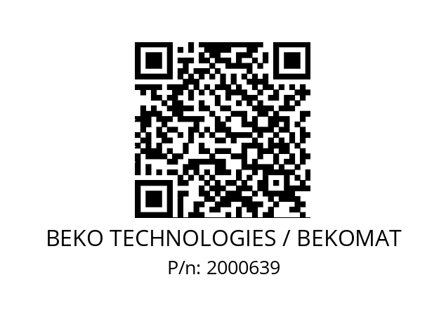   BEKO TECHNOLOGIES / BEKOMAT 2000639