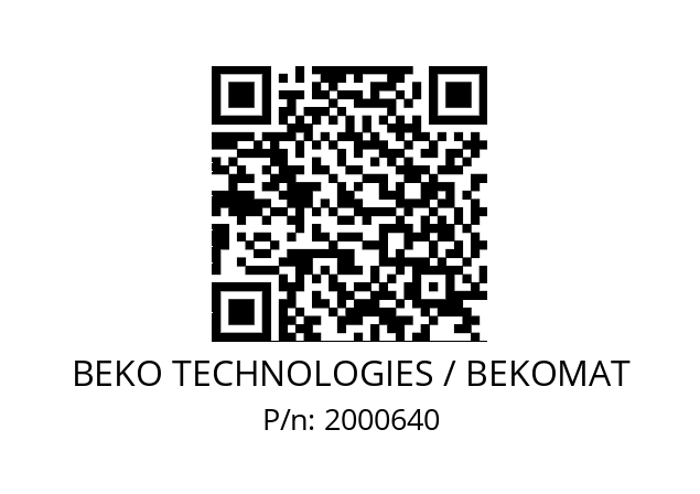   BEKO TECHNOLOGIES / BEKOMAT 2000640