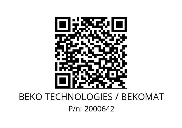   BEKO TECHNOLOGIES / BEKOMAT 2000642