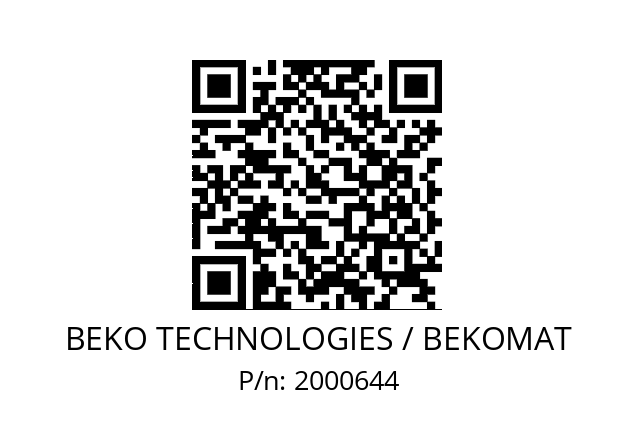   BEKO TECHNOLOGIES / BEKOMAT 2000644