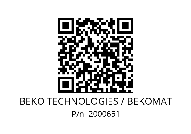   BEKO TECHNOLOGIES / BEKOMAT 2000651