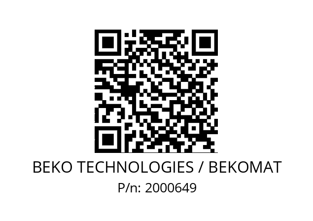   BEKO TECHNOLOGIES / BEKOMAT 2000649