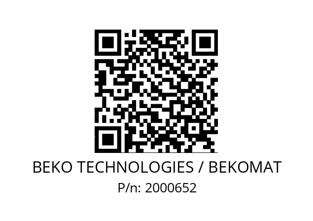   BEKO TECHNOLOGIES / BEKOMAT 2000652