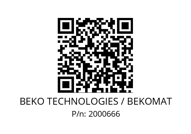   BEKO TECHNOLOGIES / BEKOMAT 2000666