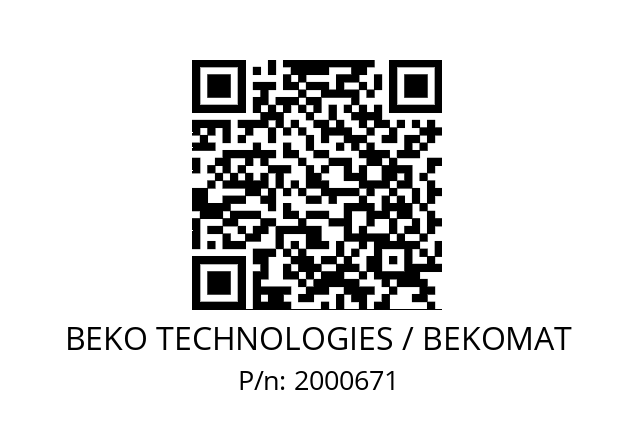   BEKO TECHNOLOGIES / BEKOMAT 2000671