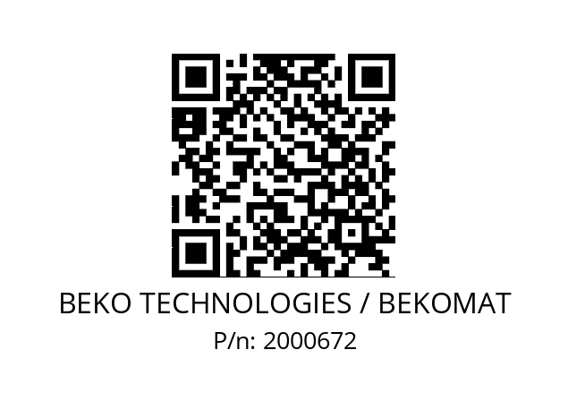   BEKO TECHNOLOGIES / BEKOMAT 2000672