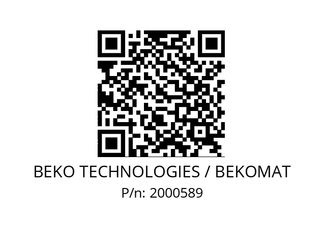   BEKO TECHNOLOGIES / BEKOMAT 2000589