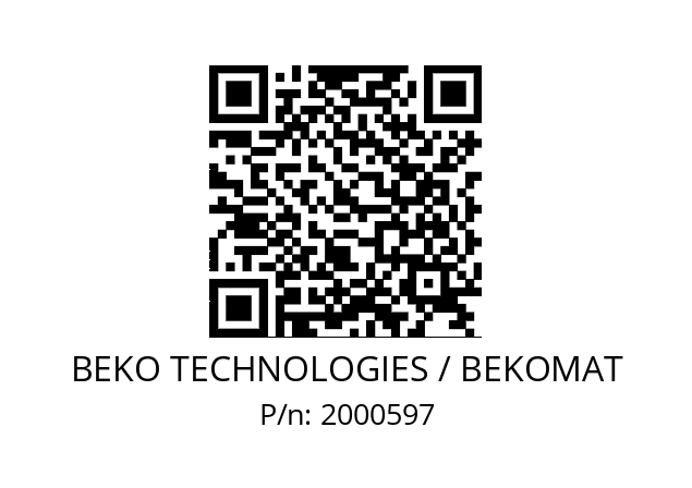   BEKO TECHNOLOGIES / BEKOMAT 2000597