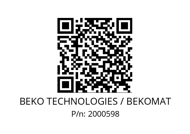   BEKO TECHNOLOGIES / BEKOMAT 2000598