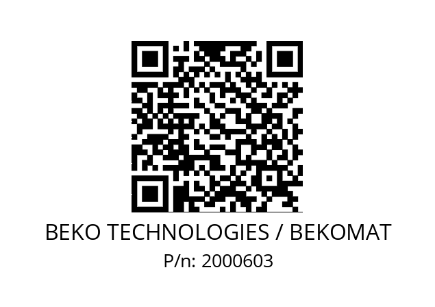   BEKO TECHNOLOGIES / BEKOMAT 2000603