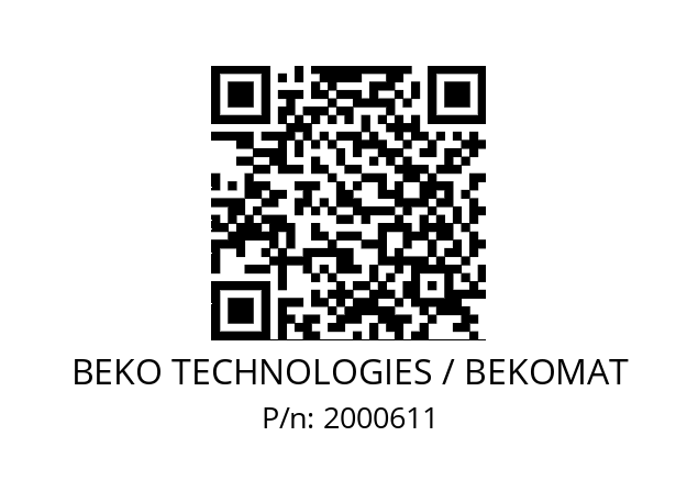   BEKO TECHNOLOGIES / BEKOMAT 2000611