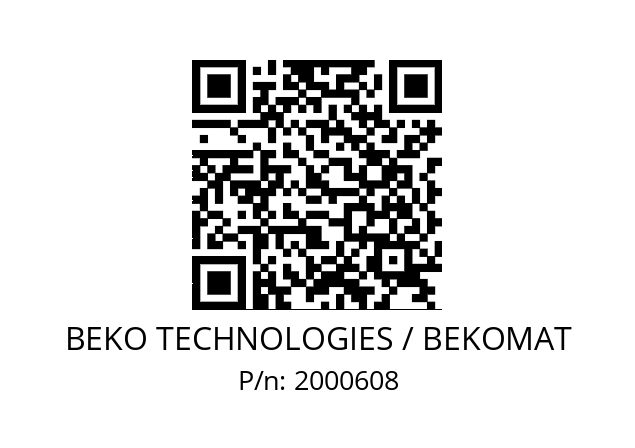   BEKO TECHNOLOGIES / BEKOMAT 2000608