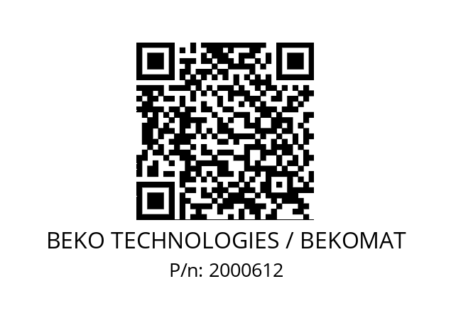   BEKO TECHNOLOGIES / BEKOMAT 2000612