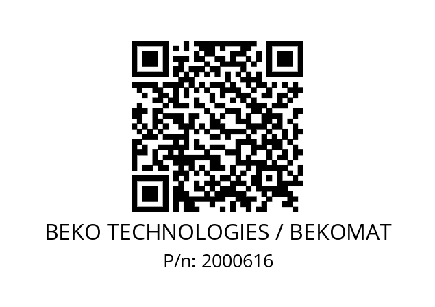   BEKO TECHNOLOGIES / BEKOMAT 2000616