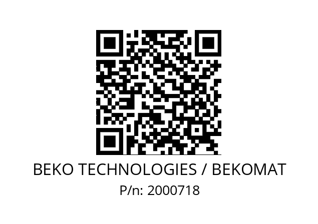   BEKO TECHNOLOGIES / BEKOMAT 2000718