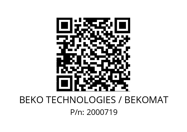   BEKO TECHNOLOGIES / BEKOMAT 2000719