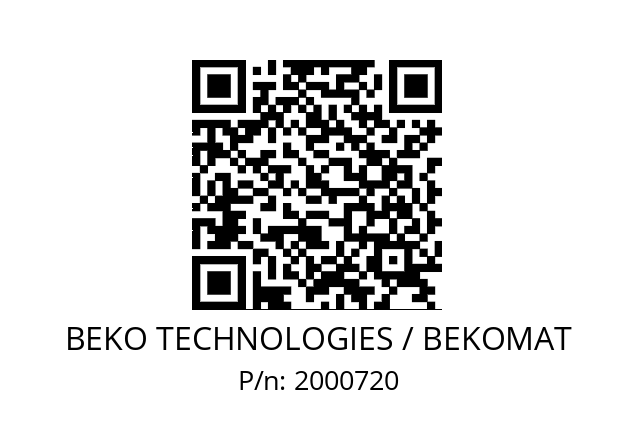   BEKO TECHNOLOGIES / BEKOMAT 2000720