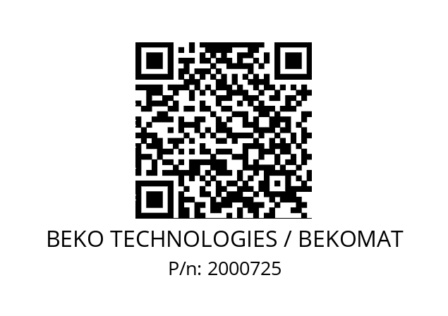   BEKO TECHNOLOGIES / BEKOMAT 2000725