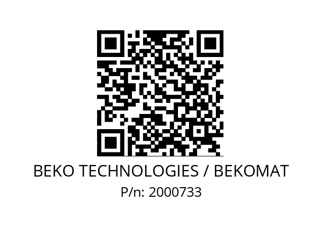   BEKO TECHNOLOGIES / BEKOMAT 2000733