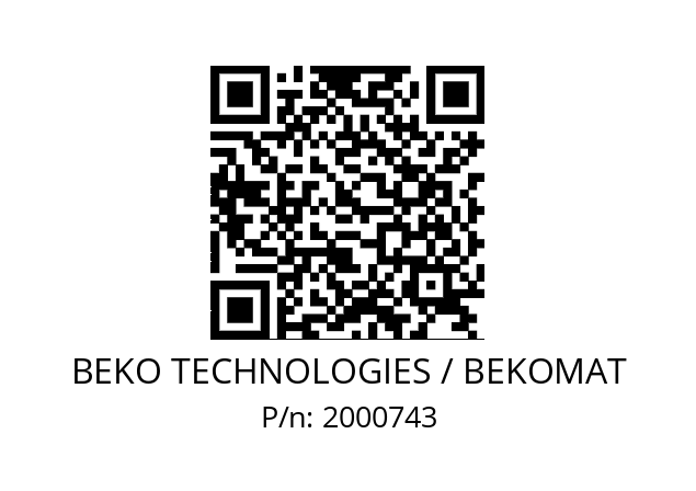   BEKO TECHNOLOGIES / BEKOMAT 2000743