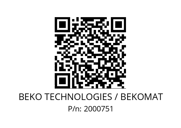   BEKO TECHNOLOGIES / BEKOMAT 2000751