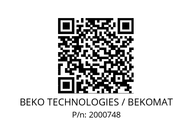   BEKO TECHNOLOGIES / BEKOMAT 2000748