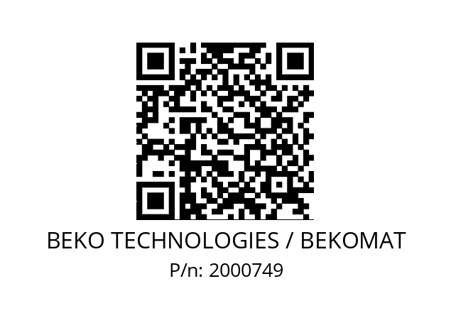   BEKO TECHNOLOGIES / BEKOMAT 2000749