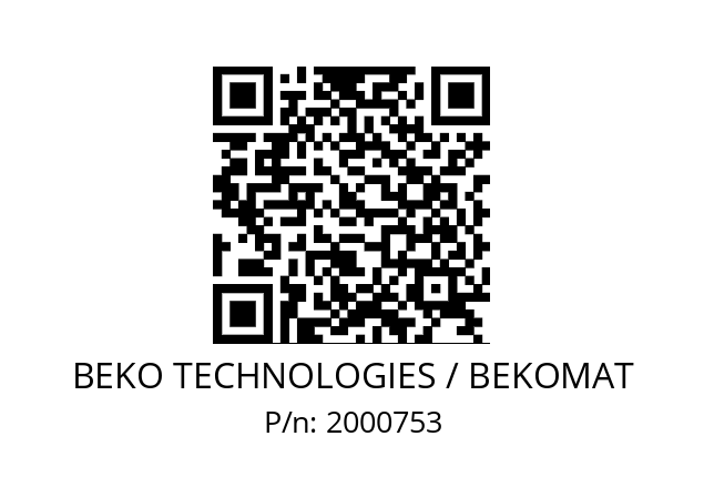   BEKO TECHNOLOGIES / BEKOMAT 2000753