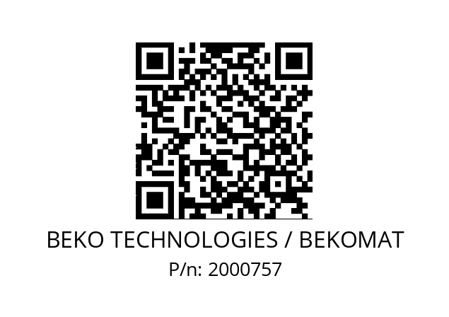   BEKO TECHNOLOGIES / BEKOMAT 2000757