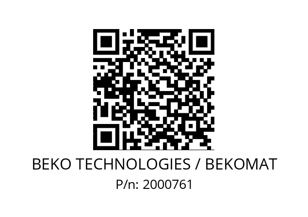   BEKO TECHNOLOGIES / BEKOMAT 2000761