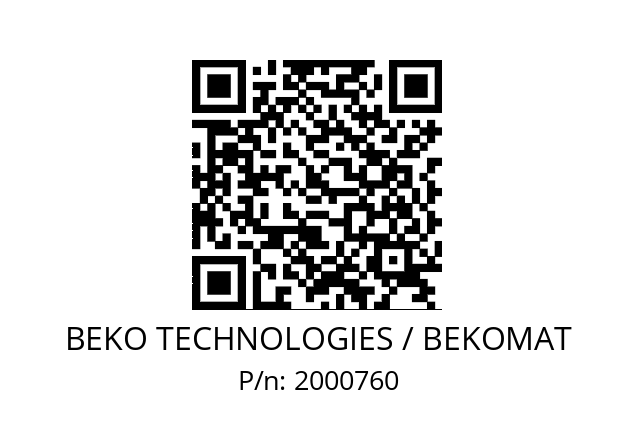   BEKO TECHNOLOGIES / BEKOMAT 2000760