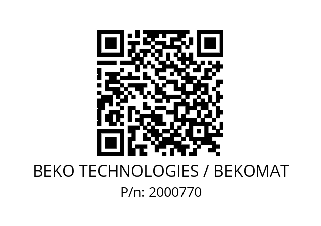   BEKO TECHNOLOGIES / BEKOMAT 2000770