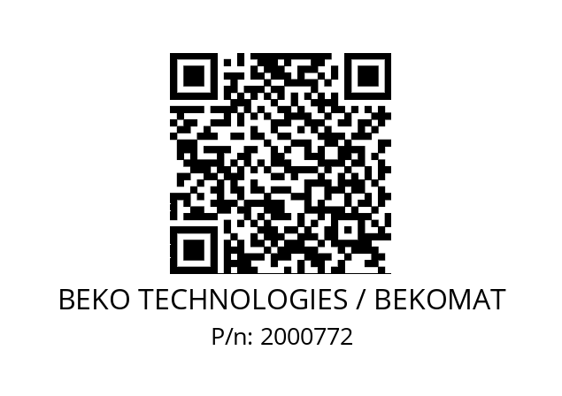   BEKO TECHNOLOGIES / BEKOMAT 2000772