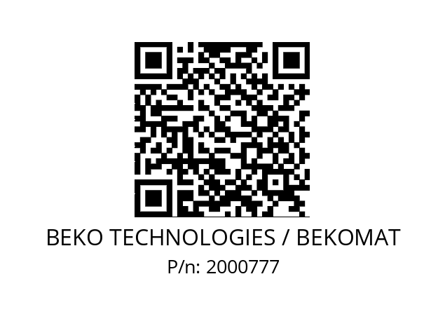   BEKO TECHNOLOGIES / BEKOMAT 2000777