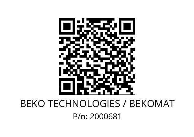   BEKO TECHNOLOGIES / BEKOMAT 2000681