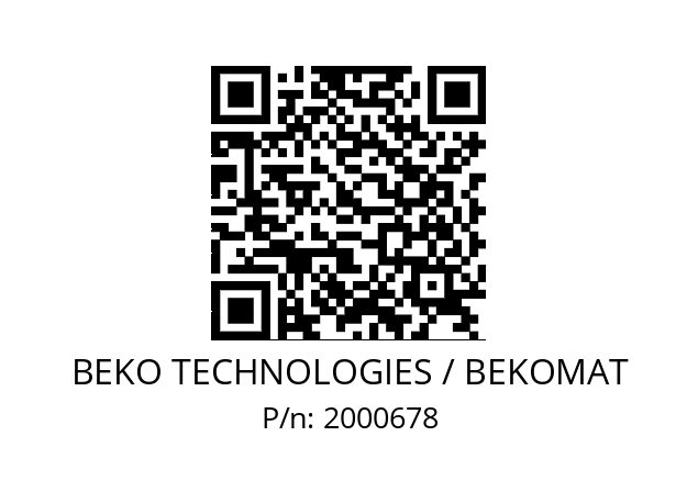   BEKO TECHNOLOGIES / BEKOMAT 2000678