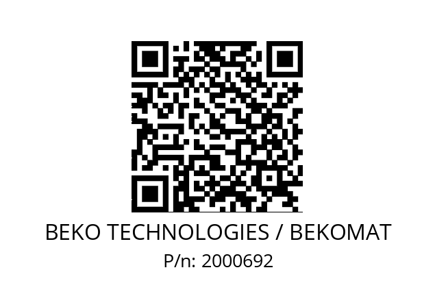   BEKO TECHNOLOGIES / BEKOMAT 2000692