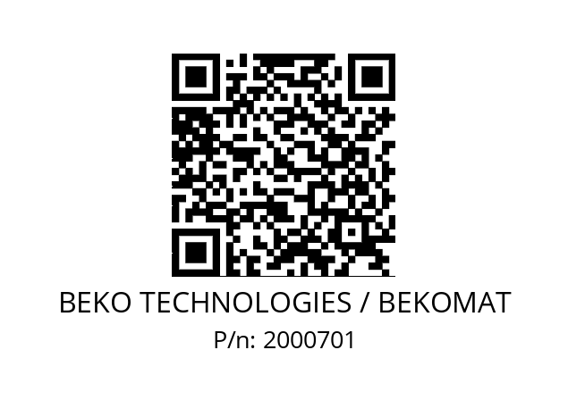   BEKO TECHNOLOGIES / BEKOMAT 2000701