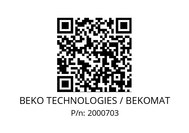   BEKO TECHNOLOGIES / BEKOMAT 2000703