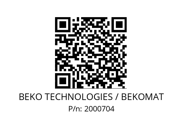   BEKO TECHNOLOGIES / BEKOMAT 2000704