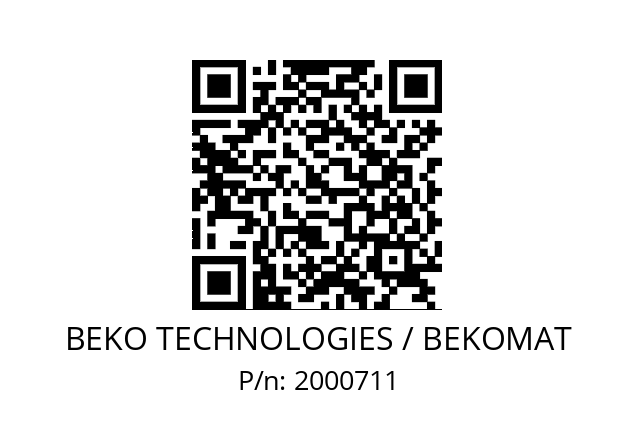   BEKO TECHNOLOGIES / BEKOMAT 2000711