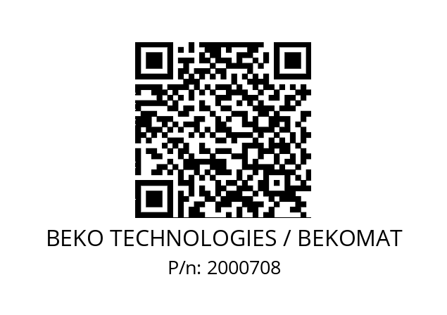   BEKO TECHNOLOGIES / BEKOMAT 2000708