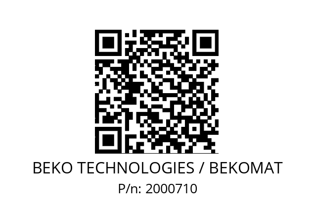   BEKO TECHNOLOGIES / BEKOMAT 2000710