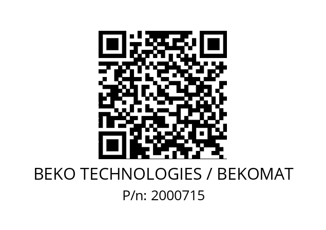   BEKO TECHNOLOGIES / BEKOMAT 2000715