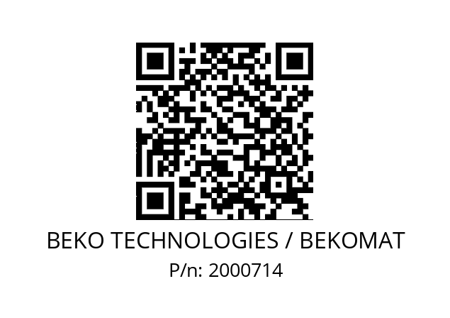   BEKO TECHNOLOGIES / BEKOMAT 2000714