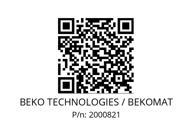   BEKO TECHNOLOGIES / BEKOMAT 2000821