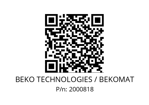   BEKO TECHNOLOGIES / BEKOMAT 2000818