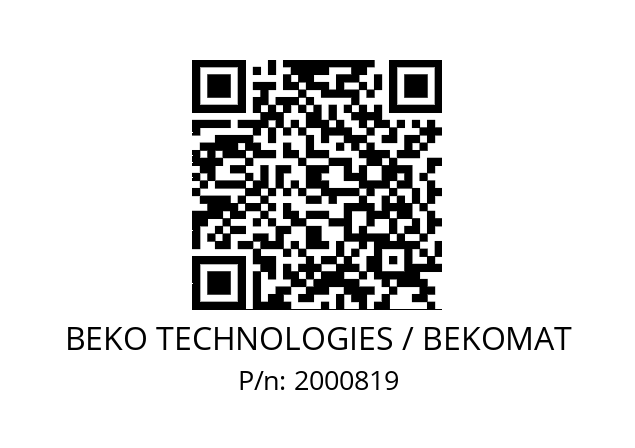   BEKO TECHNOLOGIES / BEKOMAT 2000819