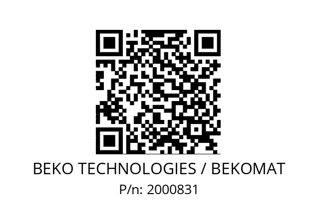   BEKO TECHNOLOGIES / BEKOMAT 2000831