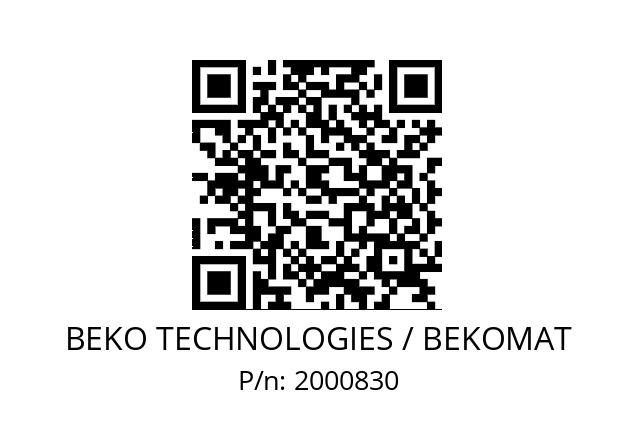   BEKO TECHNOLOGIES / BEKOMAT 2000830